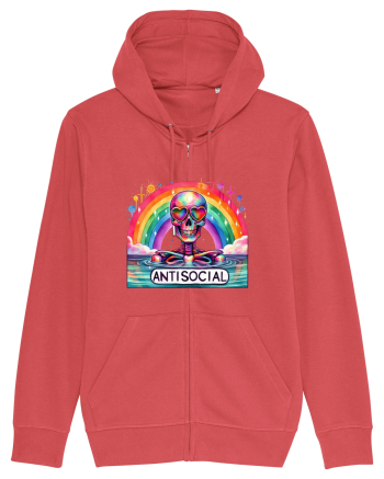 Antisocial Rainbow Skull Carmine Red