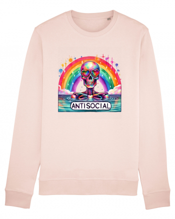 Antisocial Rainbow Skull Candy Pink