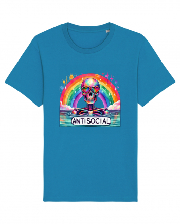 Antisocial Rainbow Skull Azur