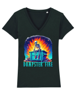 Dumpster Fire Tricou mânecă scurtă guler V Damă Evoker