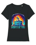 Dumpster Fire Tricou mânecă scurtă guler larg fitted Damă Expresser