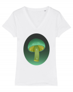 Magic mushroom Tricou mânecă scurtă guler V Damă Evoker