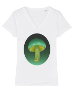 Magic mushroom Tricou mânecă scurtă guler V Damă Evoker