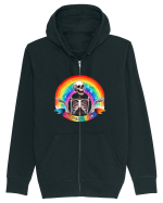 Antisocial Rainbow Skull Hanorac cu fermoar Unisex Connector