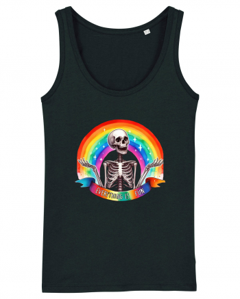 Antisocial Rainbow Skull Black