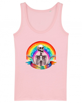 Antisocial Rainbow Skull Cotton Pink