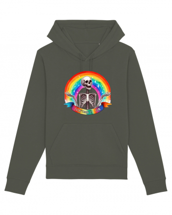 Antisocial Rainbow Skull Khaki