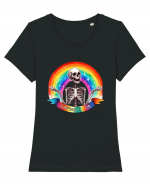 Antisocial Rainbow Skull Tricou mânecă scurtă guler larg fitted Damă Expresser