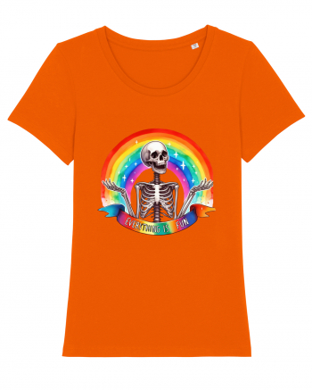 Antisocial Rainbow Skull Bright Orange
