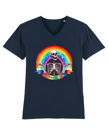 Antisocial Rainbow Skull French Navy