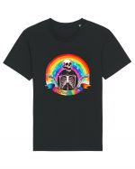 Antisocial Rainbow Skull Tricou mânecă scurtă Unisex Rocker