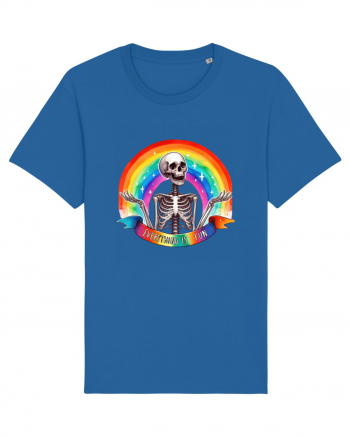 Antisocial Rainbow Skull Royal Blue