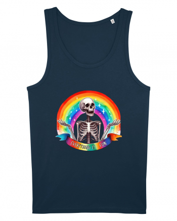 Antisocial Rainbow Skull Navy