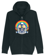 Antisocial Rainbow Skull Hanorac cu fermoar Unisex Connector