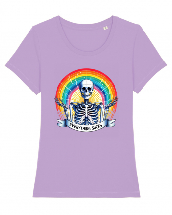 Antisocial Rainbow Skull Lavender Dawn