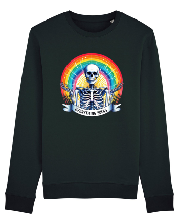 Antisocial Rainbow Skull Black