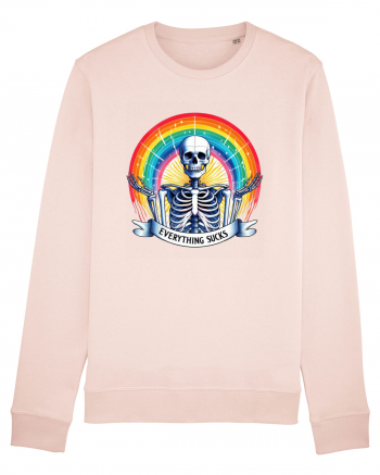 Antisocial Rainbow Skull Candy Pink