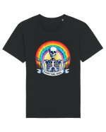 Antisocial Rainbow Skull Tricou mânecă scurtă Unisex Rocker