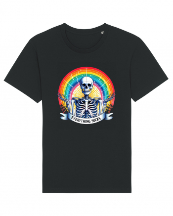 Antisocial Rainbow Skull Tricou mânecă scurtă Unisex Rocker