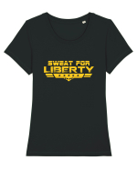 Sweat For Liberty Tricou mânecă scurtă guler larg fitted Damă Expresser