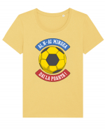 Fotbal Romania - Ai,n-ai mingea, dai la poarta Tricou mânecă scurtă guler larg fitted Damă Expresser
