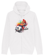 Fotbal Romania - Cu mingea la picior Hanorac cu fermoar Unisex Connector