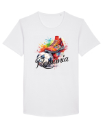 Fotbal Romania - Cu mingea la picior Tricou mânecă scurtă guler larg Bărbat Skater