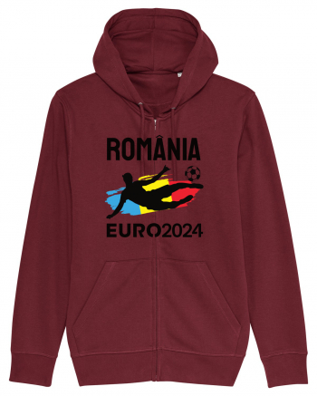 Suporter Romania - Euro 2024 jucator de fotbal Burgundy