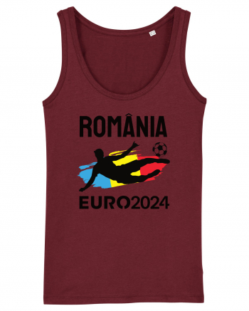 Suporter Romania - Euro 2024 jucator de fotbal Burgundy