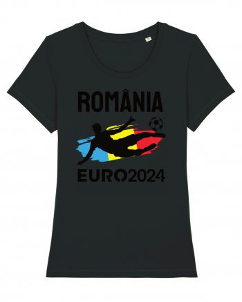 Suporter Romania - Euro 2024 jucator de fotbal Black