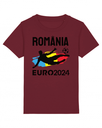 Suporter Romania - Euro 2024 jucator de fotbal Burgundy