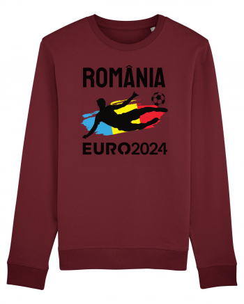 Suporter Romania - Euro 2024 jucator de fotbal Burgundy