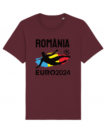 Suporter Romania - Euro 2024 jucator de fotbal Burgundy