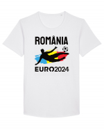 Suporter Romania - Euro 2024 jucator de fotbal Tricou mânecă scurtă guler larg Bărbat Skater