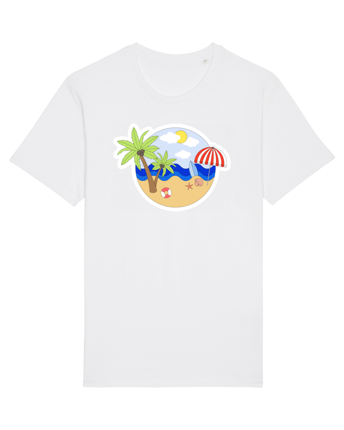 Tricou mânecă scurtă Unisex Rocker White