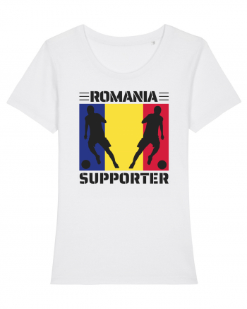 Fotbal Romania - Romanian supporter v1 White