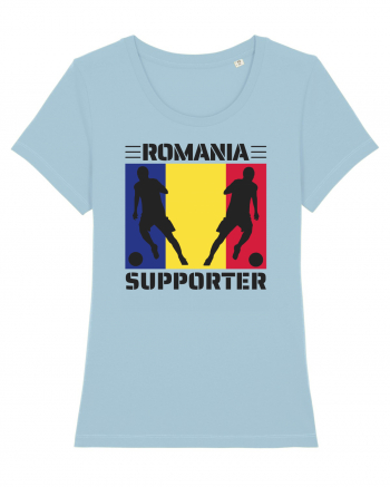 Fotbal Romania - Romanian supporter v1 Sky Blue