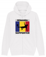 Fotbal Romania - Romanian supporter v2 Hanorac cu fermoar Unisex Connector
