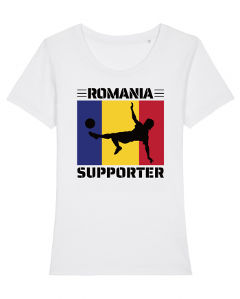 Fotbal Romania - Romanian supporter v2 White