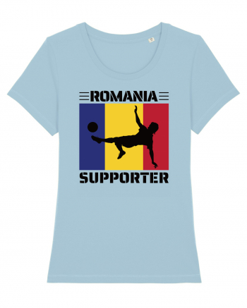 Fotbal Romania - Romanian supporter v2 Sky Blue