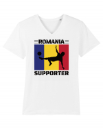 Fotbal Romania - Romanian supporter v2 Tricou mânecă scurtă guler V Bărbat Presenter