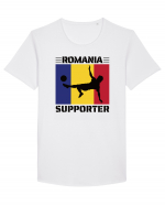 Fotbal Romania - Romanian supporter v2 Tricou mânecă scurtă guler larg Bărbat Skater