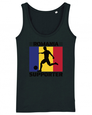 Fotbal Romania - Romanian supporter v3 Black