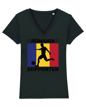 Fotbal Romania - Romanian supporter v3 Black