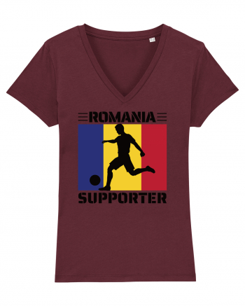 Fotbal Romania - Romanian supporter v3 Burgundy