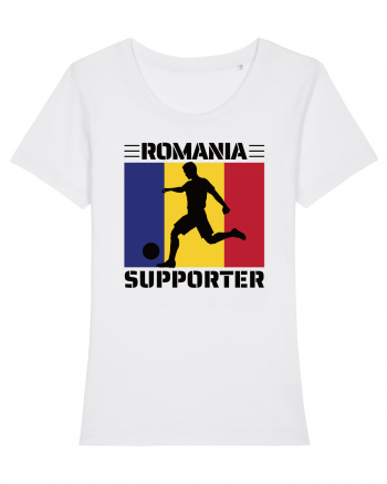 Fotbal Romania - Romanian supporter v3 White