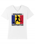 Fotbal Romania - Romanian supporter v3 Tricou mânecă scurtă guler V Bărbat Presenter