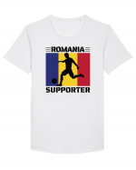 Fotbal Romania - Romanian supporter v3 Tricou mânecă scurtă guler larg Bărbat Skater