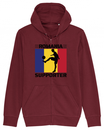 Fotbal Romania - Romanian supporter v4 Burgundy