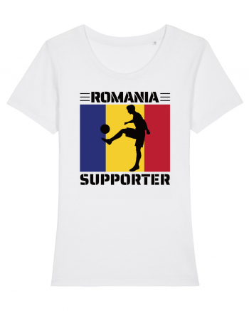 Fotbal Romania - Romanian supporter v4 White